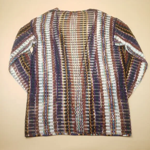 MISSONI Vintage Zig Zag Knit 3-Piece Set Cardigan Maxi Pants Luxury Rare Runway